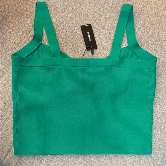 Express Emerald Ribbed Knit Top - Picture 3 of 3
